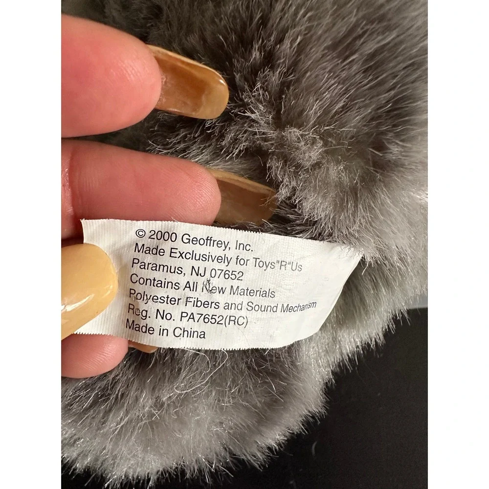 Animal Alley Toys R Us Grey Tabby Cat Hand Puppet Vintage 2000 Plush Puppet